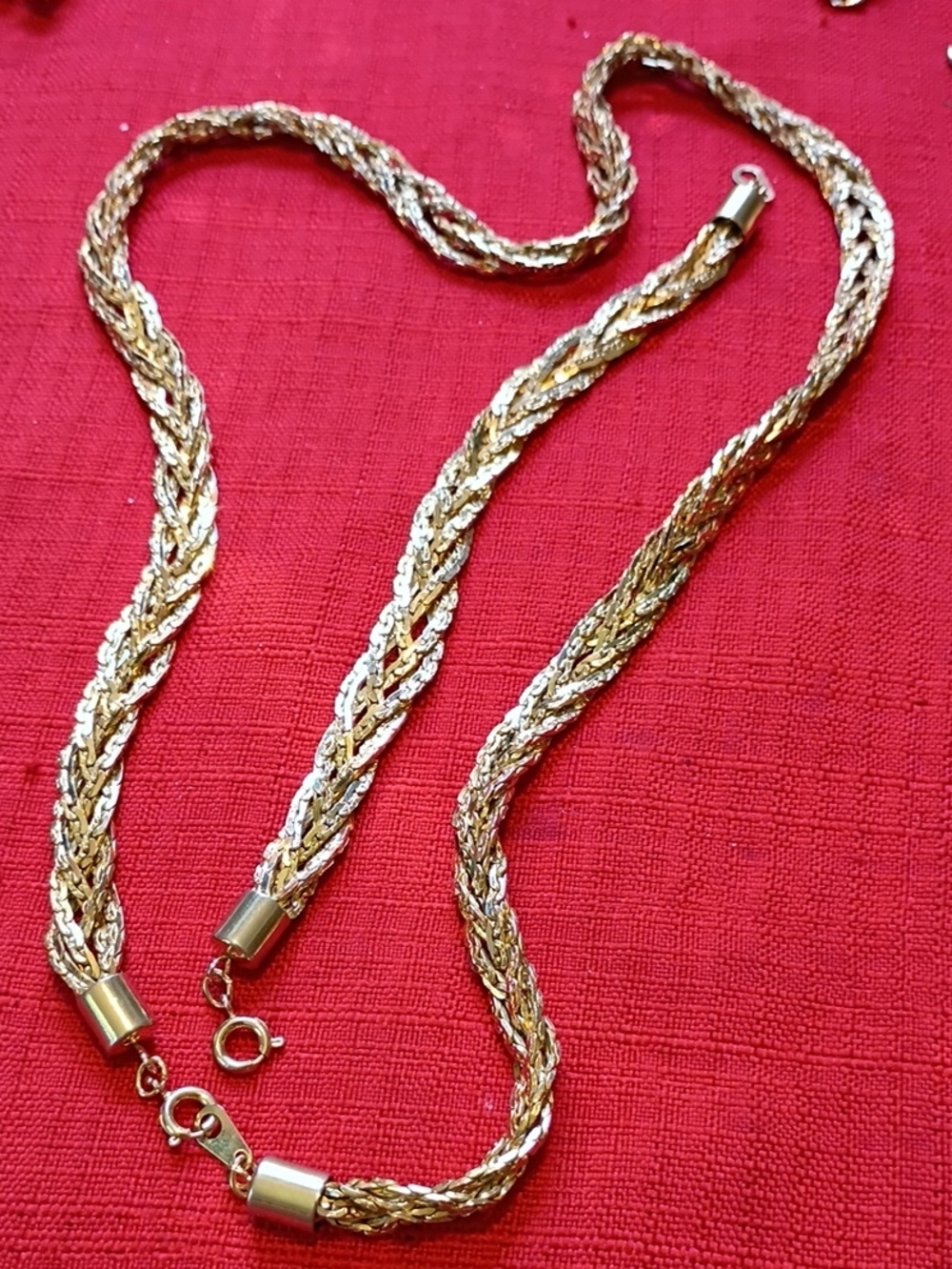 Gold Braided Rope Necklace - Women Jewelry